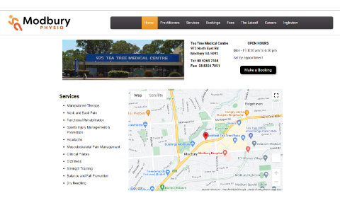 OPEN - SITE::In a new window... Modbury Physio