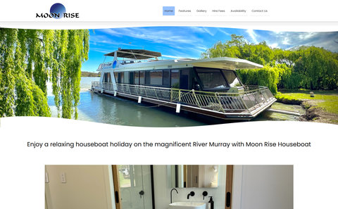 OPEN - SITE::In a new window... Moon Rise Houseboat
